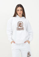 DSQUARED2 Felpa con cappuccio bianca per donna, ragazzi e bambini con stampa "Invicta Dsquared2" DQ2907D0AD2 DQ100 DSQUARED2 