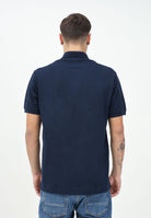Polo blu per uomo e donna con patch logo coccodirllo 1212 166 LACOSTE 