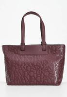 ARMANI EXCHANGE Shopper a spalla bordeaux da donna con logo all-over XW001481AF15774 UA343 ARMANI EXCHANGE 