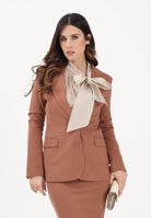 VICOLO Giacca monopetto cuoio da donna TAB0042 ABU67 VICOLO 