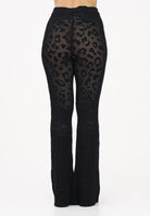 AKEP Pantalone nero da donna in maglia traforata PTKD13225 V1 AKEP 