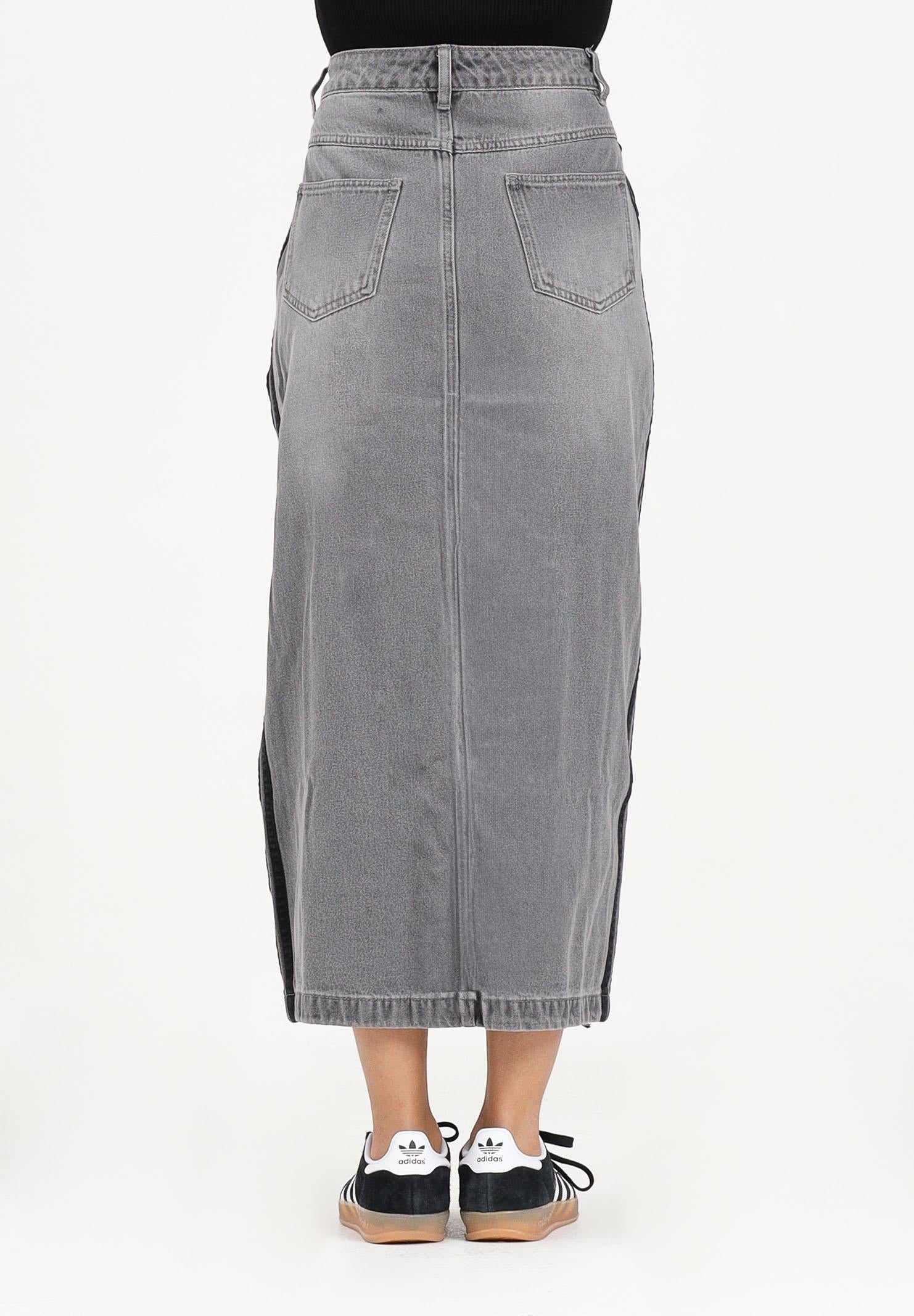 ADIDAS ORIGINALS Gonna Adicolor 3-Stripes in denim grigio da donna JW2659 . ADIDAS ORIGINALS 