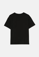 GCDS T-shirt a manica corta nera da bambina con stampa logo B2KW2335BA3 99 GCDS 