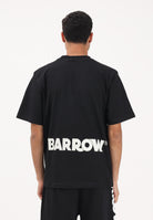 BARROW T-shirt a manica corta nera per uomo e donna con stampa sul retro S6BWUATH003 11006 BARROW 