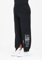 MAISON MARGIELA Pantalone sportivo nero per donna, ragazzi e bambini con spacchetti interni alla caviglia M60895MM02X M6900 MAISON MARGIELA 