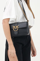 PINKO Borsa a tracolla Love Bag Slouchy nera da donna 104524A0QO Z99Q PINKO 