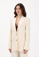 PINKO Giacca monopetto panna da donna 106529A2W6 C00 PINKO 