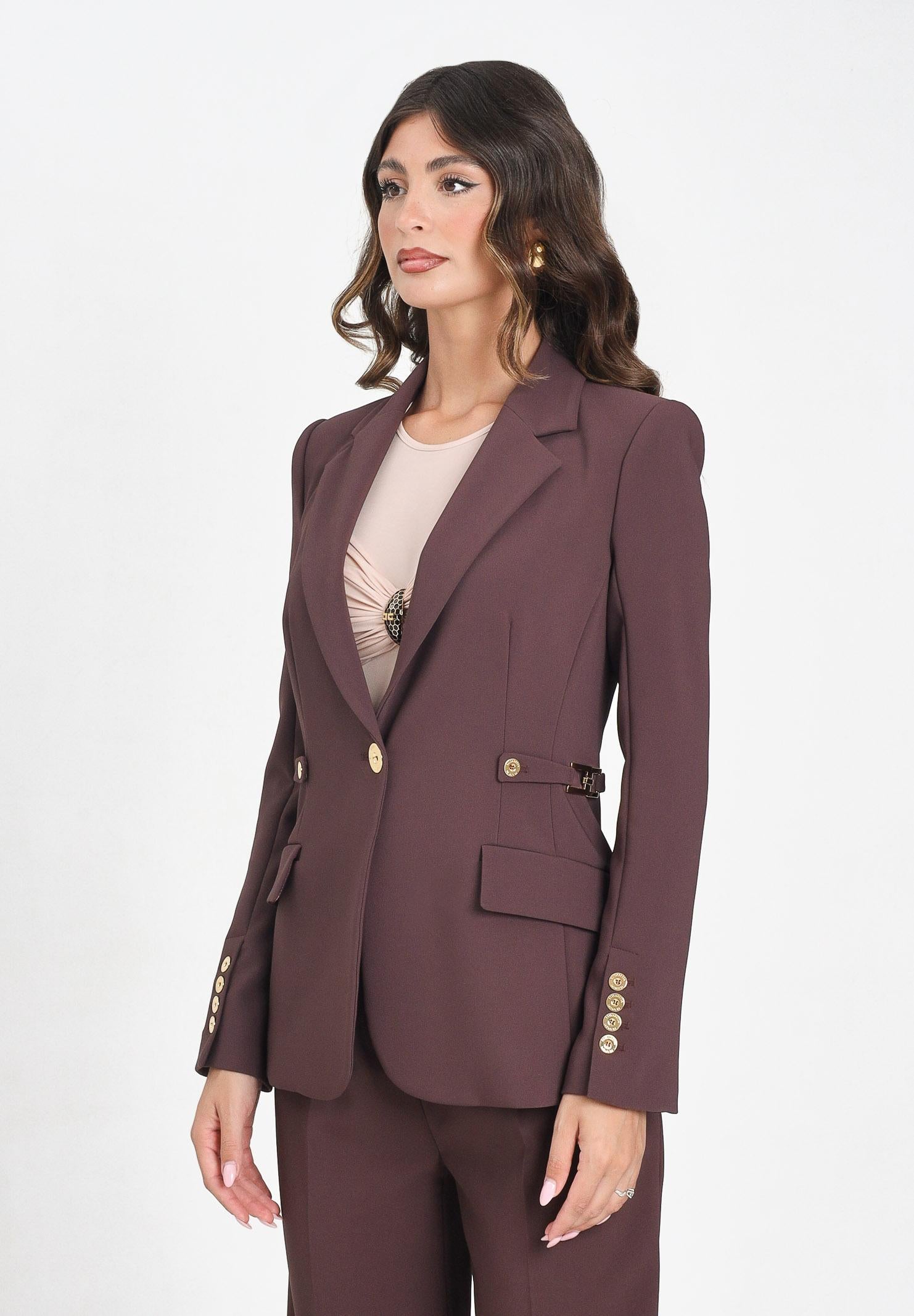 ELISABETTA FRANCHI Giacca monopetto bordeaux da donna con ELISABETTA FRANCHI Giacca monopetto bordeaux da donna con