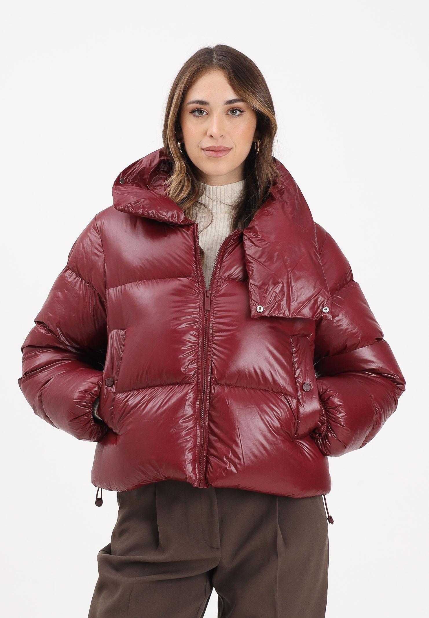 VICOLO Piumino bordeaux da donna TF0082 FU37 VICOLO 
