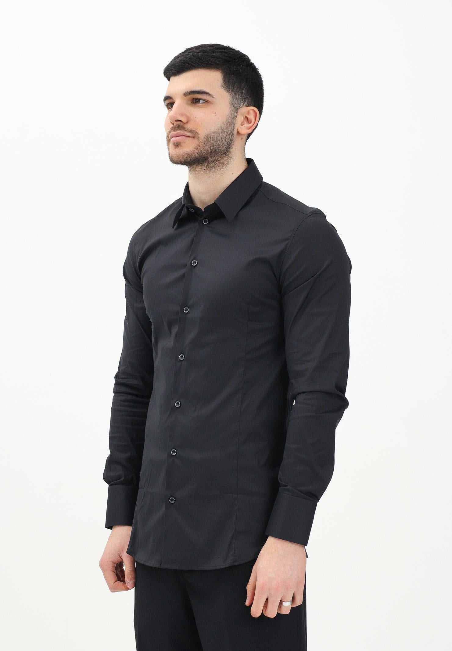 PATRIZIA PEPE Camicia a manica lunga nera da uomo 5C0017A01 K102 PATRIZIA PEPE 