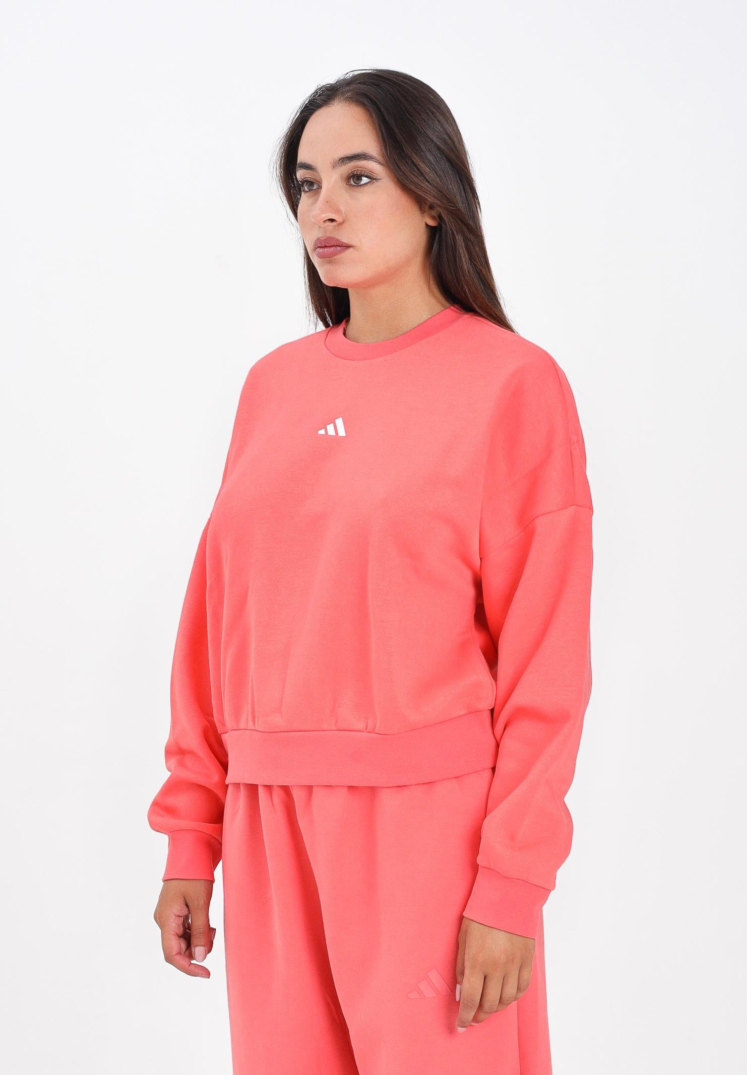 ADIDAS PERFORMANCE Felpa girocollo Essentials Small Logo corallo da donna KE4362  ADIDAS PERFORMANCE 