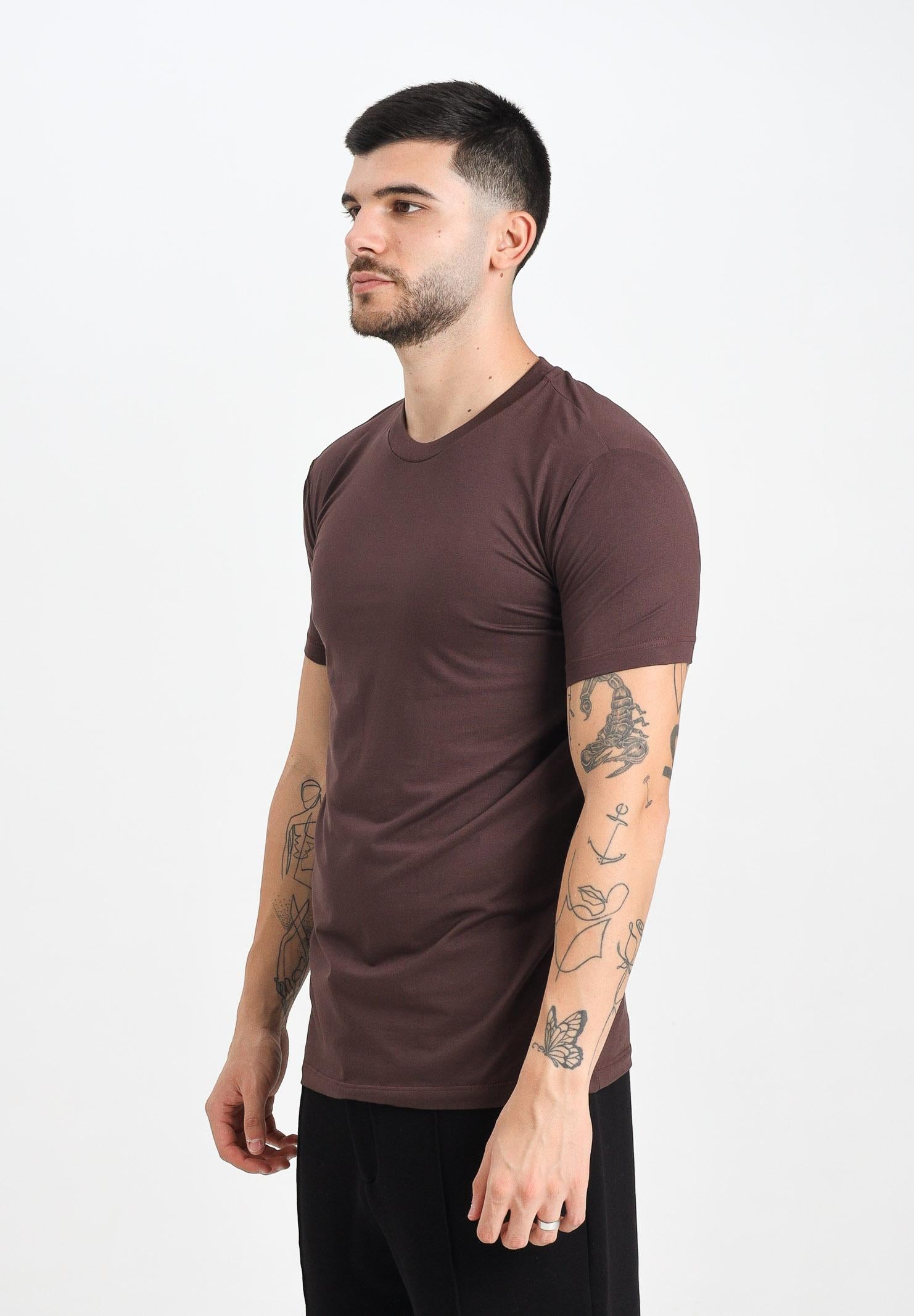 DSQUARED2 T-shirt a manica corta marrone da uomo con logo sul retro D9M206030 502 DSQUARED2 