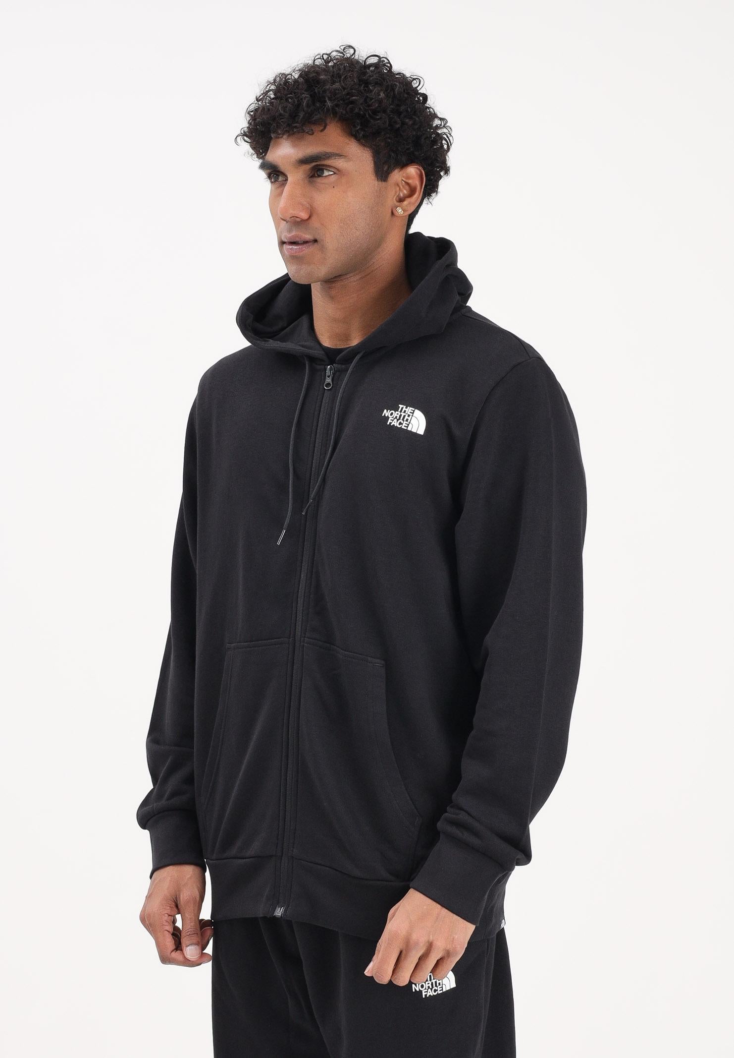 THE NORTH FACE Felpa con zip Simple Dome Light Regular nera da uomo NF0A8GQ7JK31 . THE NORTH FACE 