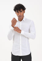 PATRIZIA PEPE Camicia a maniche lunghe bianca da uomo 5C0055A01 W103 PATRIZIA PEPE 