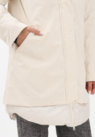 BOMBOOGIE Piumino lungo bio-materica panna da donna CW9146FPX5 161 BOMBOOGIE 