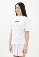 BARROW T-shirt a manica corta bianca per donna, ragazzi e bambini con maxi stampa sul retro S5BKJUTH070 002 BARROW 