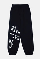 Pantalone sportivo nero per donna e bambina con stampa a contrasto M01219M00RE 0M900 MARNI 