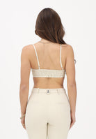 PATRIZIA PEPE Top elegante crema da donna con strass 2C1694A737 W418 PATRIZIA PEPE 