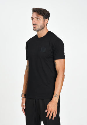 ARMANI EXCHANGE T-shirt a manica corta nera da uomo con patch logo XM001456AF10358 UC001 ARMANI EXCHANGE 