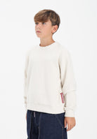 DSQUARED2 Felpa girocollo panna per donna, ragazzi e bambini in velluto a coste DQ2999D0AE3 DQ102 DSQUARED2 