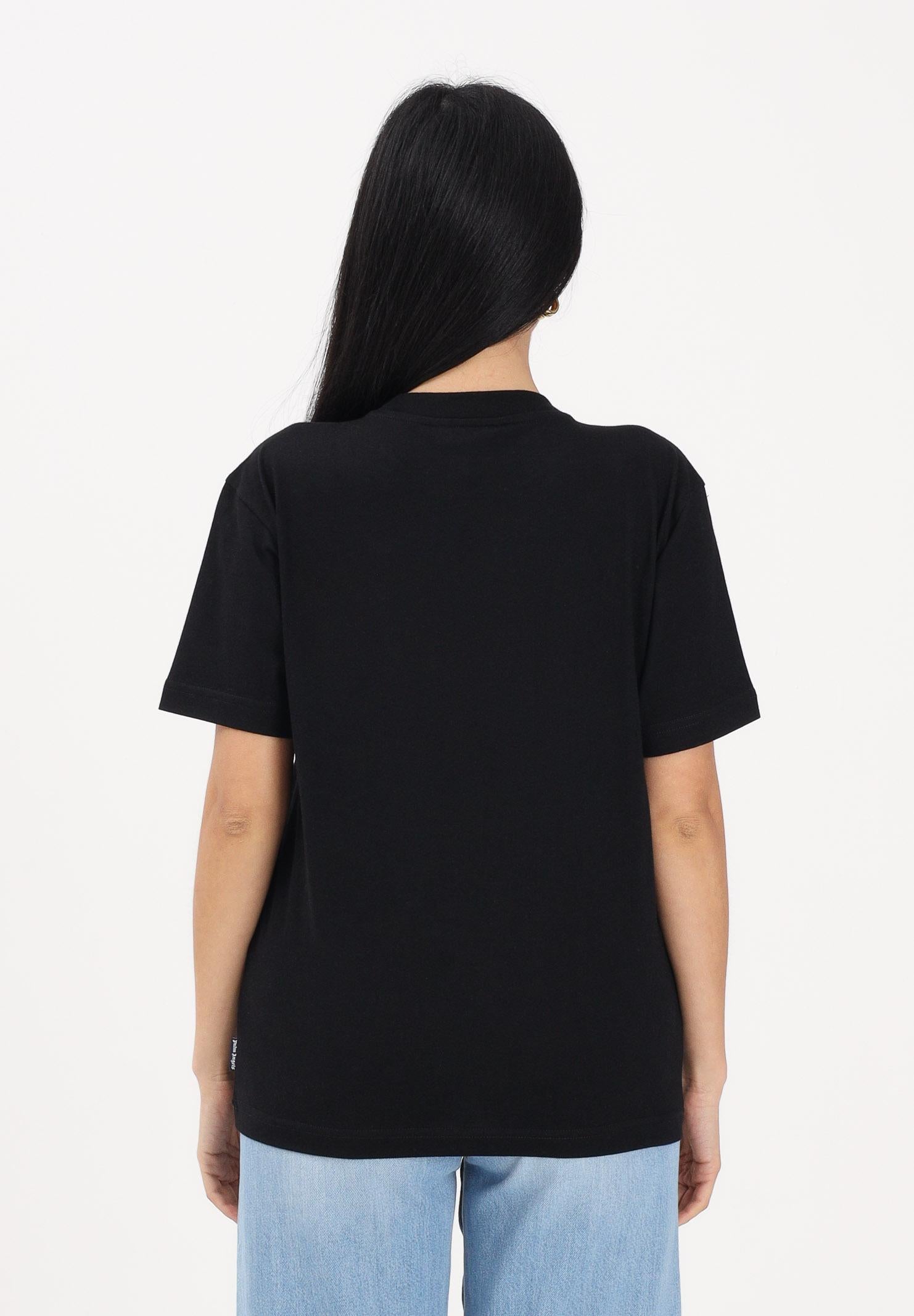 PALM ANGELS T-shirt a manica corta nera per donna, ragazze e bambine con logo PGAA002S26JER005 110 PALM ANGELS 