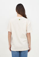 BARROW T-shirt a manica corta vaniglia per uomo e donna con logo e smile S5BWUATH084 BW029 BARROW 