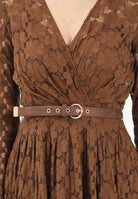 MAX MARA Abito midi MSTAGRUME marrone da donna realizzato in pizzo lavorato 2616631011600 002 MAXMARA 