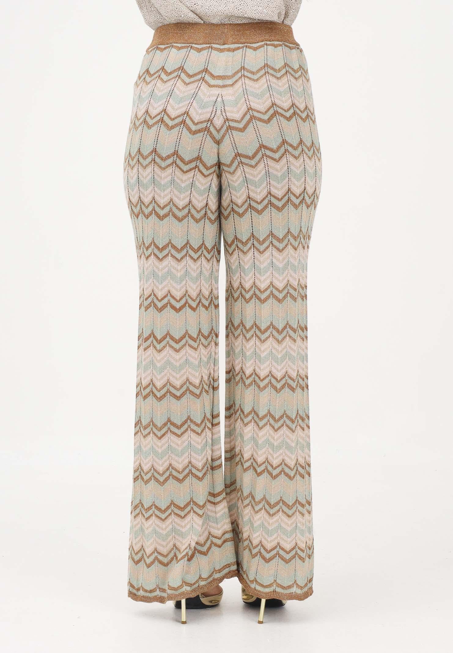 ONLY Pantalone multicolore da donna in maglia lurex con motivo chevron all-over 15369997 FOJA ONLY 
