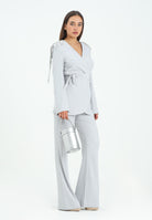 ALMA SANCHEZ Pantalone Macea grigio da donna AS2526096TF 902 ALMA SANCHEZ 