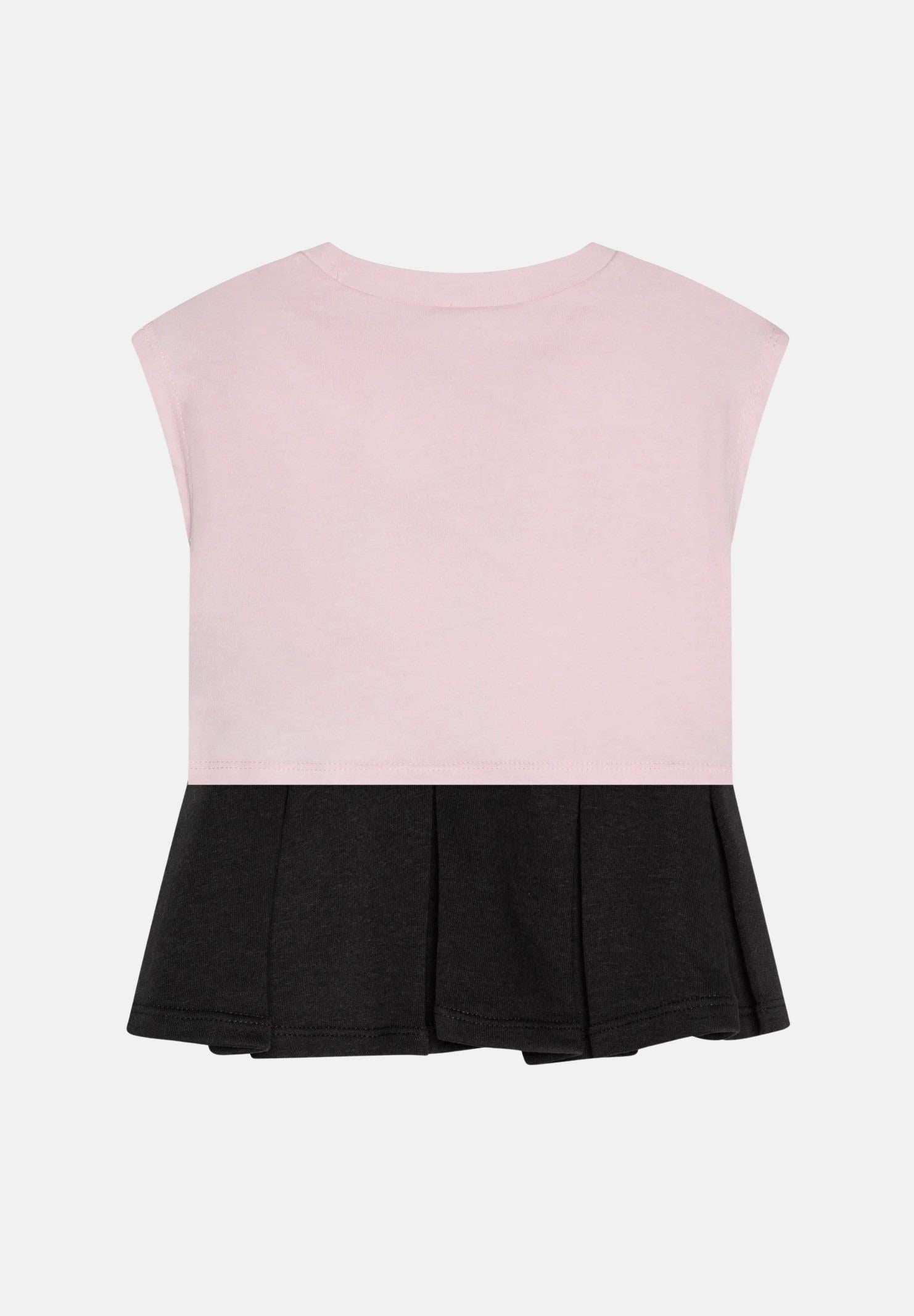 JORDAN Completino rosa e nero da neonato con stampa logo 15D974 G0T JORDAN 