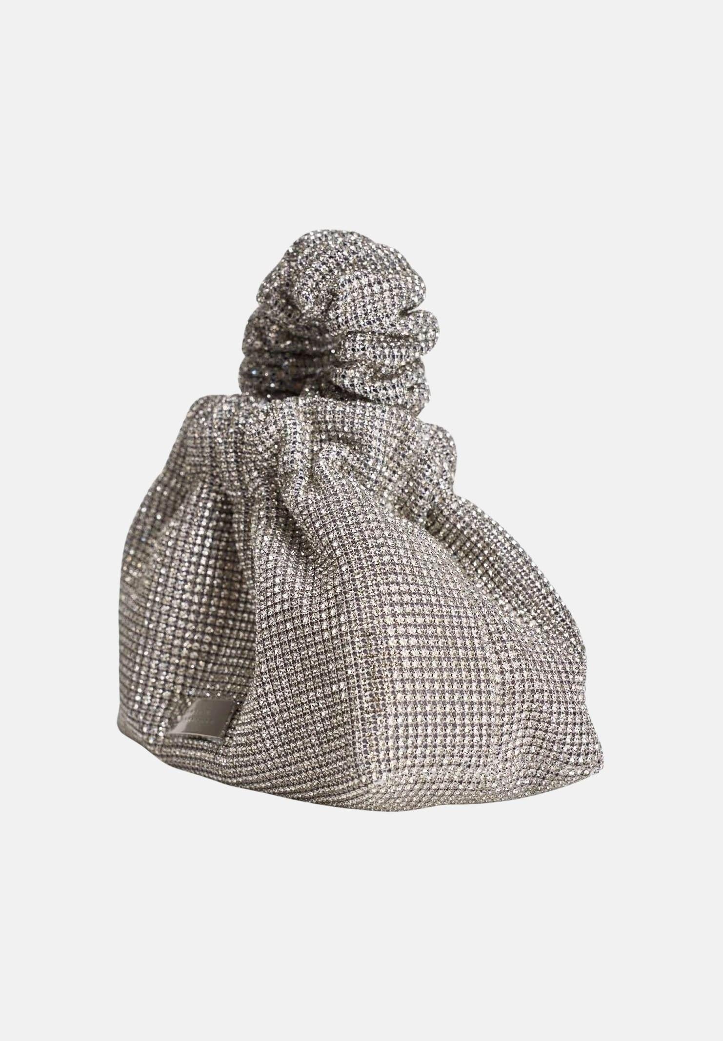 TWENTY FOURHAITCH Borsa a mano argento da donna con strass LB1028162P BOR TWENTY FOURHAITCH 