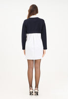 ELISABETTA FRANCHI Abito corto da donna composto da camicia bianca e maglia blu AM09T56E2 EF7 ELISABETTA FRANCHI 