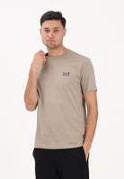 EA7 T-shirt a manica corta beige da uomo con logo 8NPT25PJVPZ U6167 EA7 