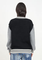 Maglioncino girocollo grigio e nero per donna e bambina con ricamo logo DQ2452D0A9R DQ900 DSQUARED2 