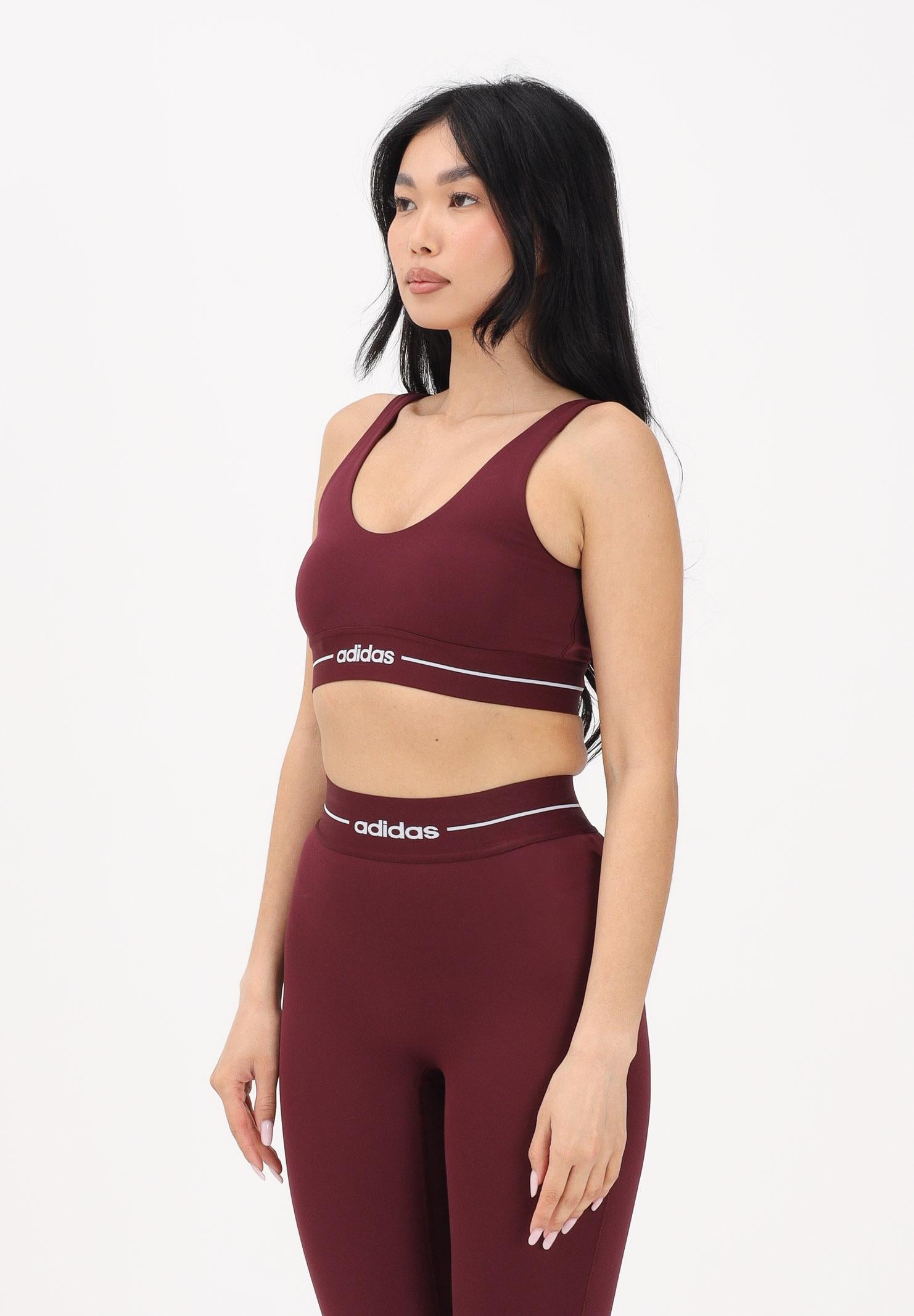 ADIDAS PERFORMANCE Top sportivo Hyperglam Light Support bordeaux da donna KC7668 . ADIDAS PERFORMANCE 