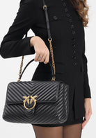 PINKO Shopper Big Love Bag Puff nera da donna 100042A0GK Z99Q PINKO 