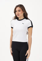 PUMA T-shirt a manica corta T7 bianca da donna 632129 02 PUMA 