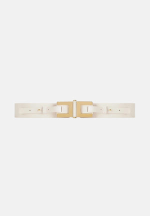 ELISABETTA FRANCHI Cintura avorio da donna con dettaglio logo CT50S61E2 360 ELISABETTA FRANCHI 