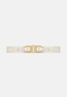 ELISABETTA FRANCHI Cintura avorio da donna con dettaglio logo CT50S61E2 360 ELISABETTA FRANCHI 