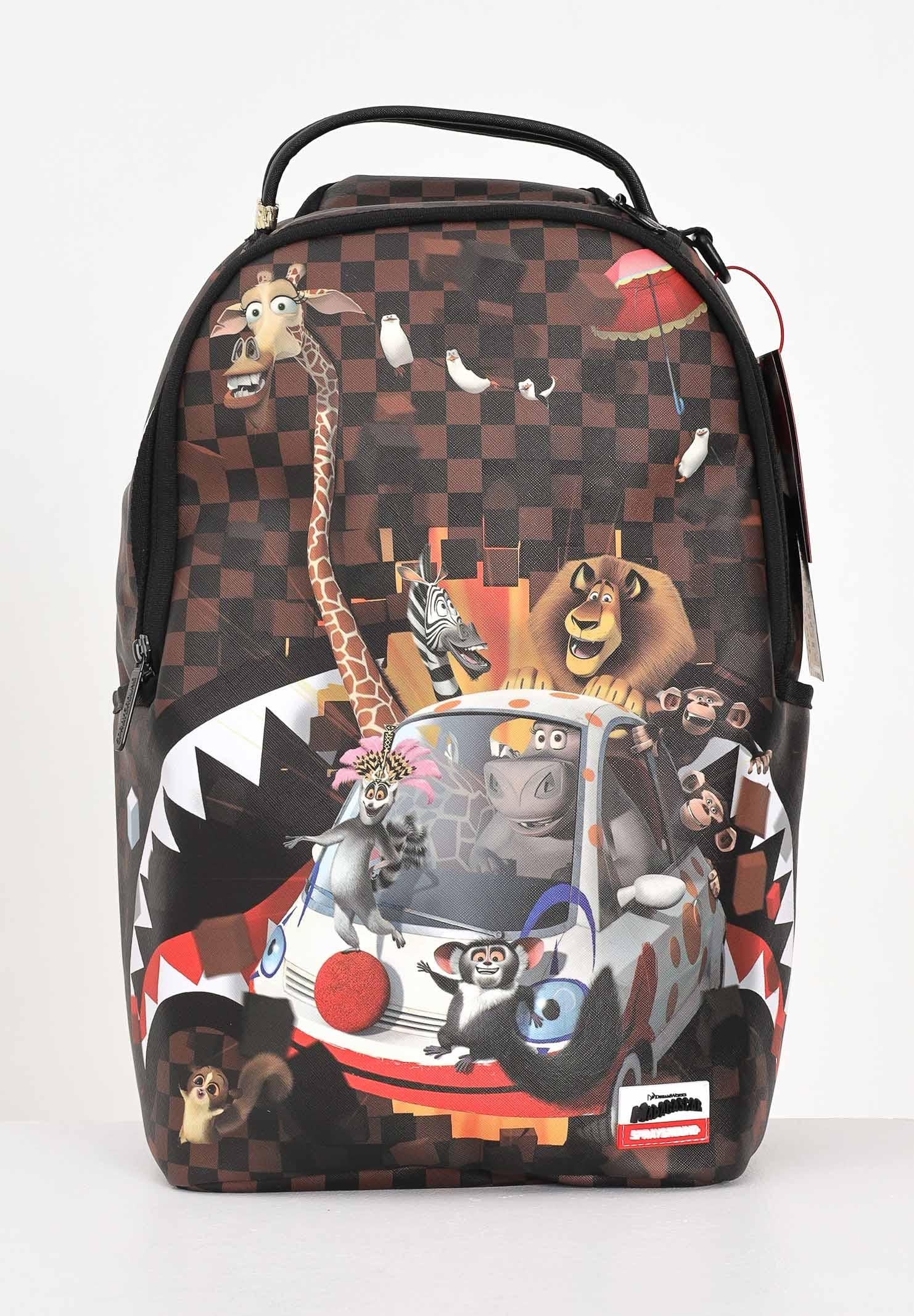 SPRAYGROUND Zaino MADAGASCAR CHECKER SMASH DLXSV marrone per uomo e donna 910B7681NSZ  SPRAYGROUND 