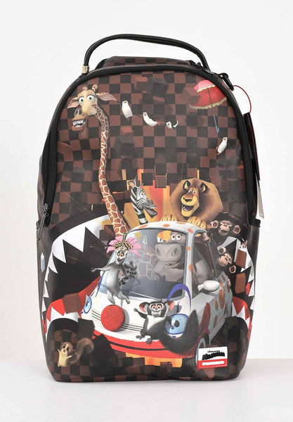 バッグ sprayground SPRAYGROUND MADAGASCAR CHECKER SMASH DLXSV brown backpack