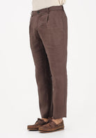 ENTRE AMIS Pantalone in lino marrone da uomo P26JAP5RENO2148 5174 ENTRE AMIS 