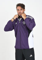 ADIDAS PERFORMANCE Felpa con zip Manchester United Tiro 25 Competition viola da uomo JP3107  ADIDAS PERFORMANCE 