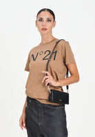N21 T-shirt a manica corta cammello per donna, ragazzi e bambini con stampa logo N21173N0153 0N720 N21 