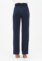 VICOLO Pantalone elegante blu da donna con bande laterali in raso TF0305 A89 VICOLO 