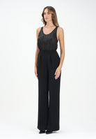 ELISABETTA FRANCHI Tuta elegante nera da donna con corpetto ricoperto di strass TU06357E2 110 ELISABETTA FRANCHI 