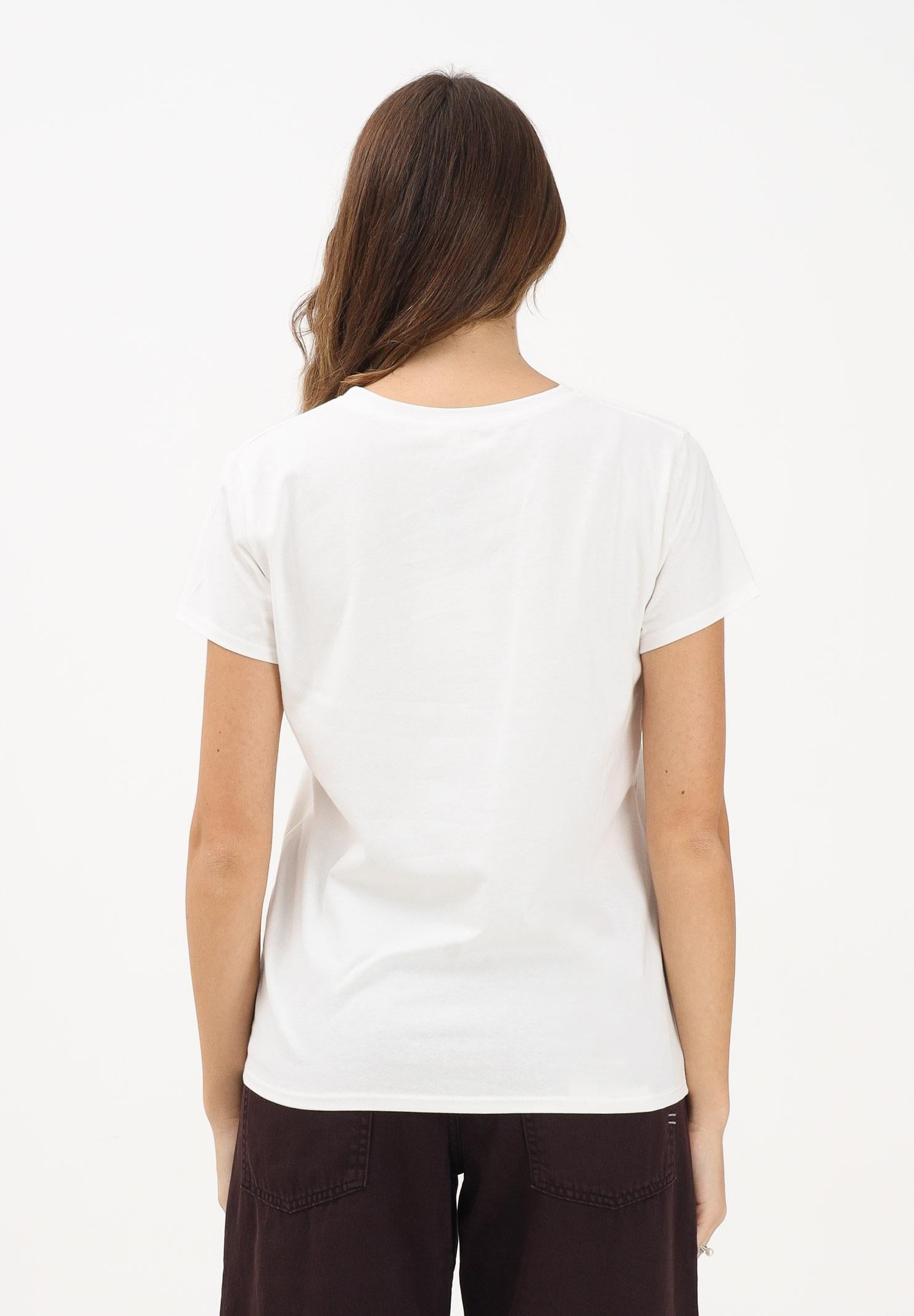 VICOLO T-shirt a manica corta bianca da donna con stampa bassotto RF0482 BI VICOLO 