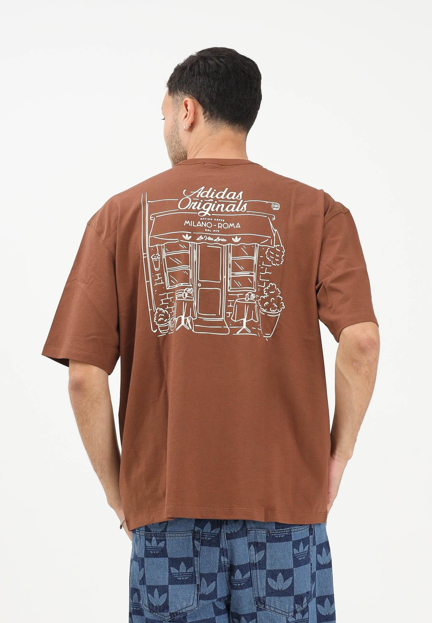 ADIDAS ORIGINALS T-shirt a manica corta MILAN GRAPHIC cammello da uomo KF5149 . ADIDAS ORIGINALS 