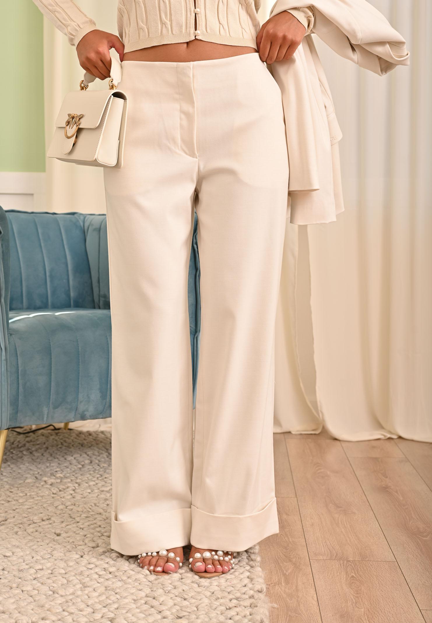 ARMANI EXCHANGE Pantalone panna da donna con piega XW000660AF16142 U1003 ARMANI EXCHANGE 