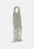TWENTY FOURHAITCH Borsa a mano argento da donna realizzata con una lavorazione intrecciata in micro strass BAG0004562P ARG TWENTY FOURHAITCH 
